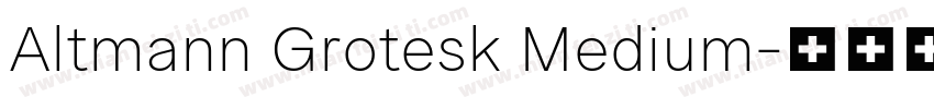Altmann Grotesk Medium字体转换